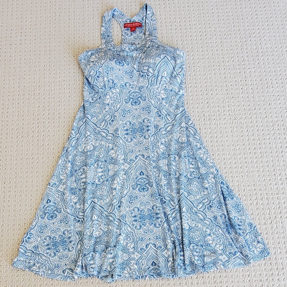 Krimson Klover PIPER Soft Stretchy Tank Casual Active Dress Blue/White, 2/4,NWOT